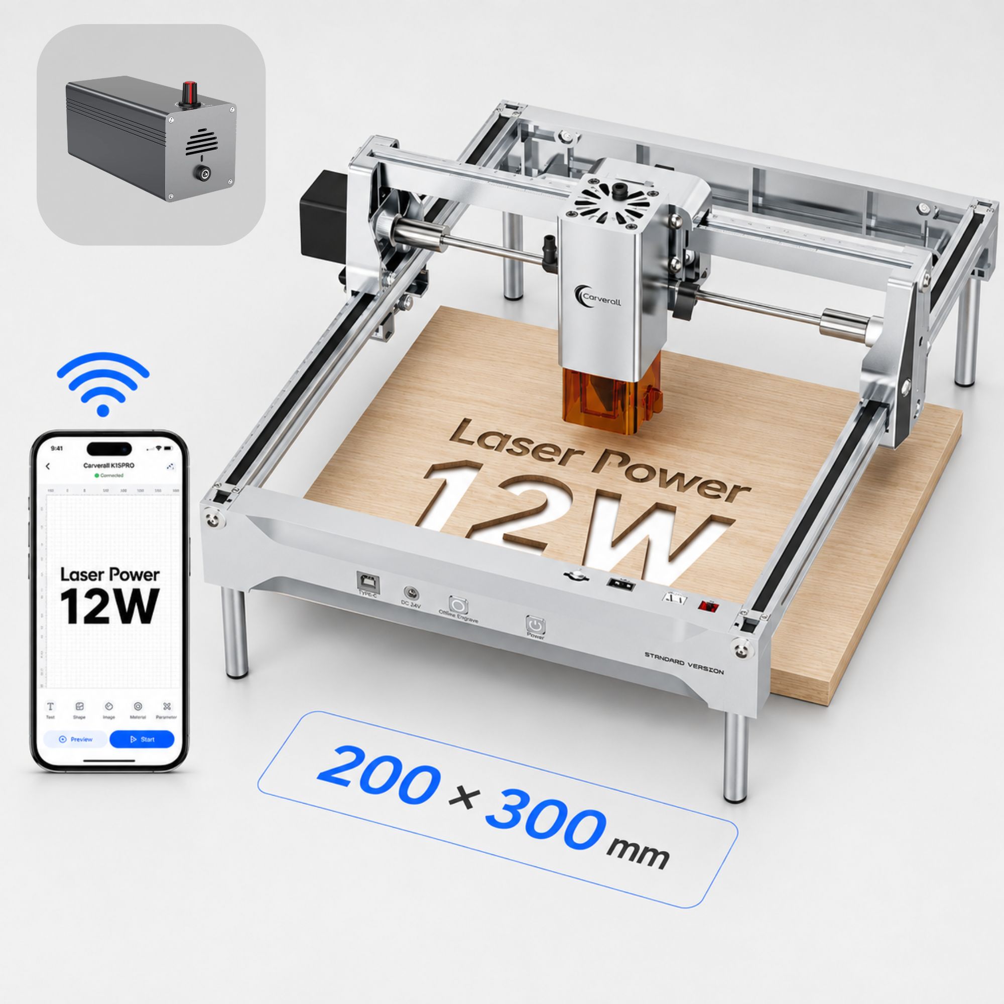 Лазерный гравер-резак K15 PRO  – обзор и цена Industrial Laser Engraver